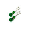 Exclusive earrings &quot;Kostantina&quot; chrysoprase barrel