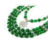 Exclusive necklace &quot;Kostantina&quot; chrysoprase barrel, 4 rows