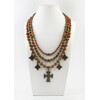 Exclusive necklace &quot;Svitoslav&quot; Aventurin, 3 rows