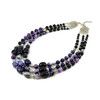 Exclusive necklace &quot;Roxana&quot; Agate, 3 rows