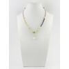 Exclusive necklace &quot;Chakra&quot; Ruby, Zircon, Lapis lazuli, Labrador, Amethyst facet, Pearls