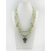 Exclusive necklace &quot;Zvenislava 2&quot; Onyx, Pearls, 3 rows