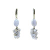 Exclusive earrings &quot;Virgin&quot; sapphire, sliver, crumb