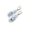 Exclusive earrings &quot;Virgin&quot; sapphire, sliver, crumb