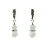 Exclusive earrings &quot;Zoreslavna&quot; Quartz facet, Agate