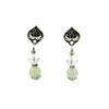 Exclusive earrings &quot;Zvenislava&quot; Onyx, Mountain crystal