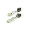 Exclusive earrings &quot;Zvenislava&quot; Onyx, Mountain crystal