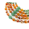 Exclusive necklace &quot;Isabel&quot; Jade, Agate facet, 5 rows