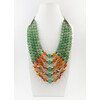 Exclusive necklace &quot;Isabel&quot; Jade, Agate facet, 5 rows