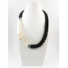 Exclusive necklace &quot;Patricia&quot; Pearls, Agate facet