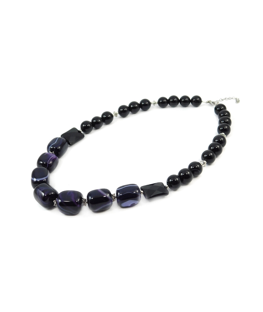 Exclusive necklace "Black Dress" Agate fiol 