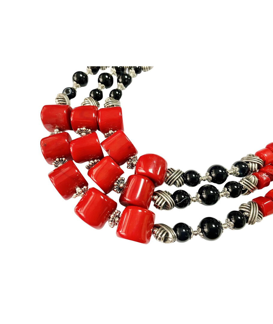 Exclusive necklace "Adeila" 3-row 