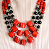 Exclusive necklace &quot;Adeila&quot; 3-row 