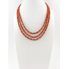 Exclusive necklace &quot;Elman&quot; Coral rice, rondel, 3 rows