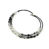 Exclusive necklace &quot;Prima donna&quot; Quartz, cut face, 2 rows