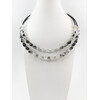 Exclusive necklace &quot;Prima donna&quot; Quartz, cut face, 2 rows