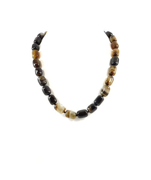 Exclusive Agate barrel necklace