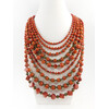 Exclusive necklace &quot;Coral look&quot; Sponge coral, 9 rows