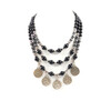 Exclusive necklace &quot;Old Town&quot; Agate, Hematite