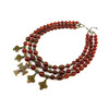 Exclusive necklace &quot;Vseslava&quot; carnelian sphere