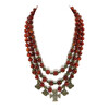 Exclusive necklace &quot;Vseslava&quot; carnelian sphere