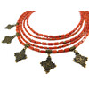 Exclusive necklace &quot;Amulet&quot; Coral cylinder, washer