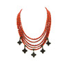 Exclusive necklace &quot;Amulet&quot; Coral cylinder, washer