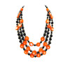 Exclusive necklace &quot;Sunset Ray&quot; Coral, Agate