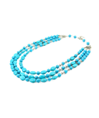 Exclusive necklace "Christiana" Turquoise oval