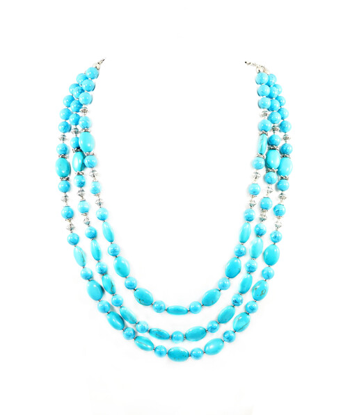 Exclusive necklace "Christiana" Turquoise oval