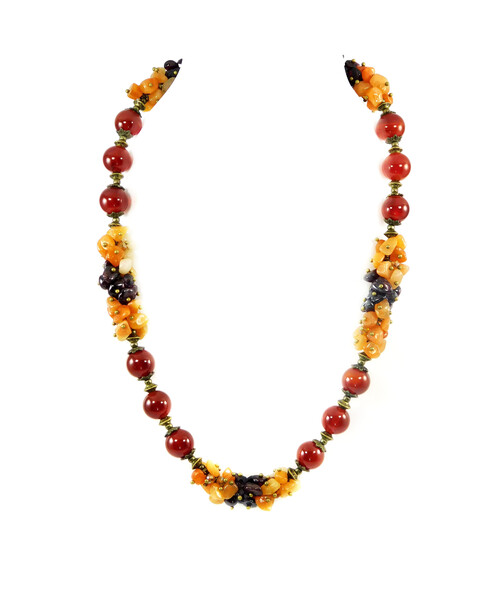 Exclusive necklace "Autumn Evenings" Carnelian 