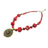 Exclusive necklace &quot;Shadows of Unforgotten Ancestors&quot; Coral 