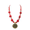 Exclusive necklace &quot;Shadows of Unforgotten Ancestors&quot; Coral 