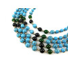 Exclusive necklace &quot;Emma&quot; Turquoise, Agate, Chrysoprase five rows (&quot;Ethnic&quot; Collection)