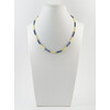 Exclusive necklace &quot;Ukraine&quot; lapis lazuli, faceted zircon