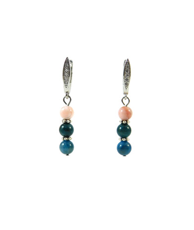 Exclusive earrings Apatite, Opal