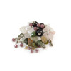 Exclusive &quot;Fruktova&quot; brooch Garnet, Jasper, Rose quartz crumb