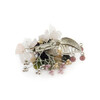 Exclusive &quot;Fruktova&quot; brooch Garnet, Jasper, Rose quartz crumb