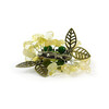 Exclusive brooch &quot;Autumn lan&quot; Agate facet, Citrine crumb