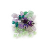 Exclusive brooch &quot;Violet&quot; Agate, Amethyst, Jade crumb