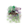 Exclusive brooch &quot;Violet&quot; Agate, Amethyst, Jade crumb