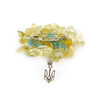 Exclusive brooch &quot;Trident&quot; Cat&#039;s eye, Citrine crumb