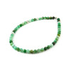 Chrysoprase necklace in rock, silver