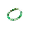 Chrysoprase bracelet in rock, silver