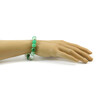 Chrysoprase bracelet in rock, silver