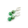 Chrysoprase earrings in rock, silver