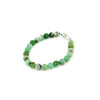 Chrysoprase bracelet in rock, silver