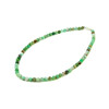 Chrysoprase necklace in rock, silver