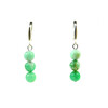 Chrysoprase earrings in rock, silver