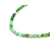 Chrysoprase necklace in rock, silver